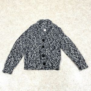 CREWCUTS SOFT BLACK & WHITE 100% COTTON CARDIGAN WITH 2 FRONT POCKETS SIZE 3T
